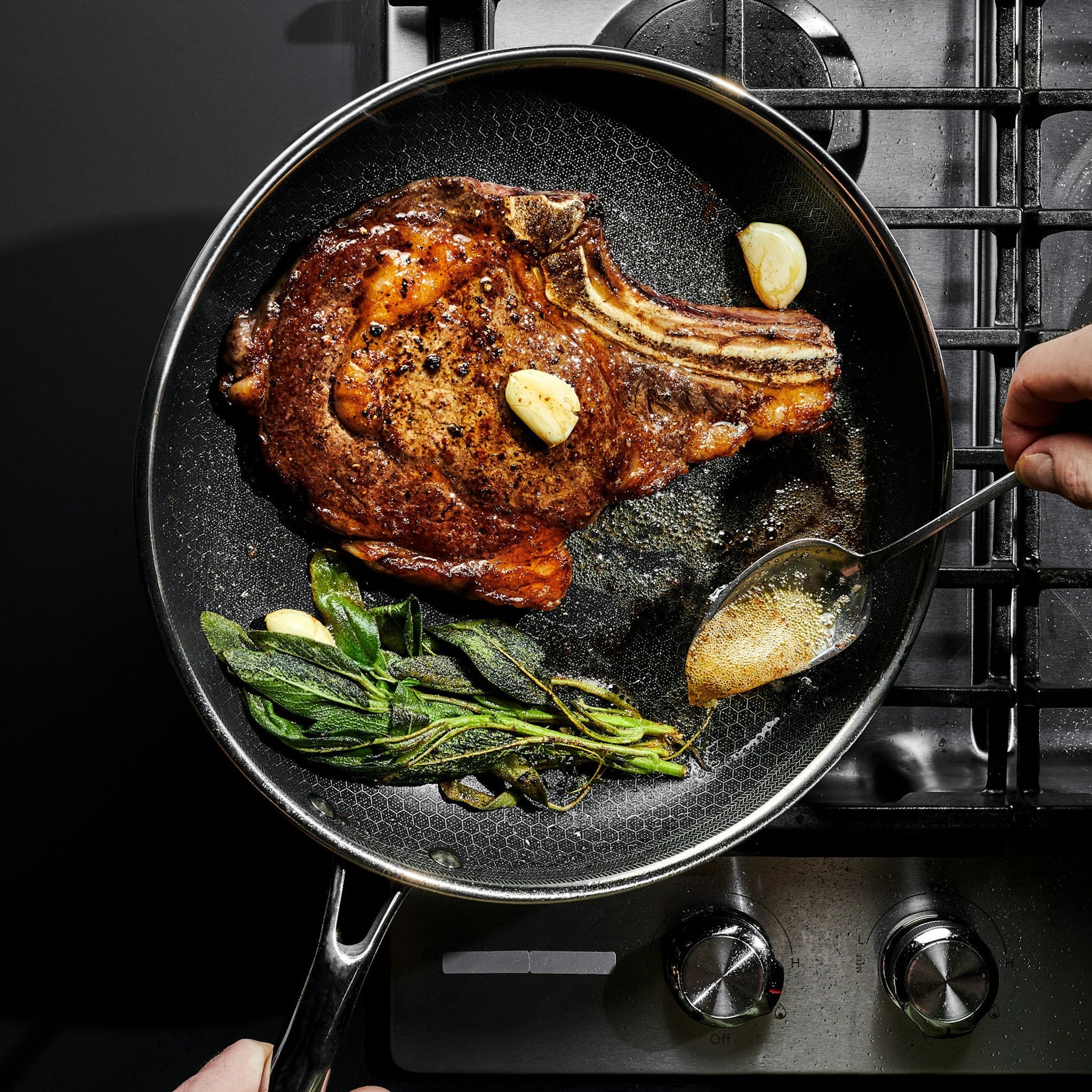 Hybrid Fry Pan Set With Lids, 6-pc